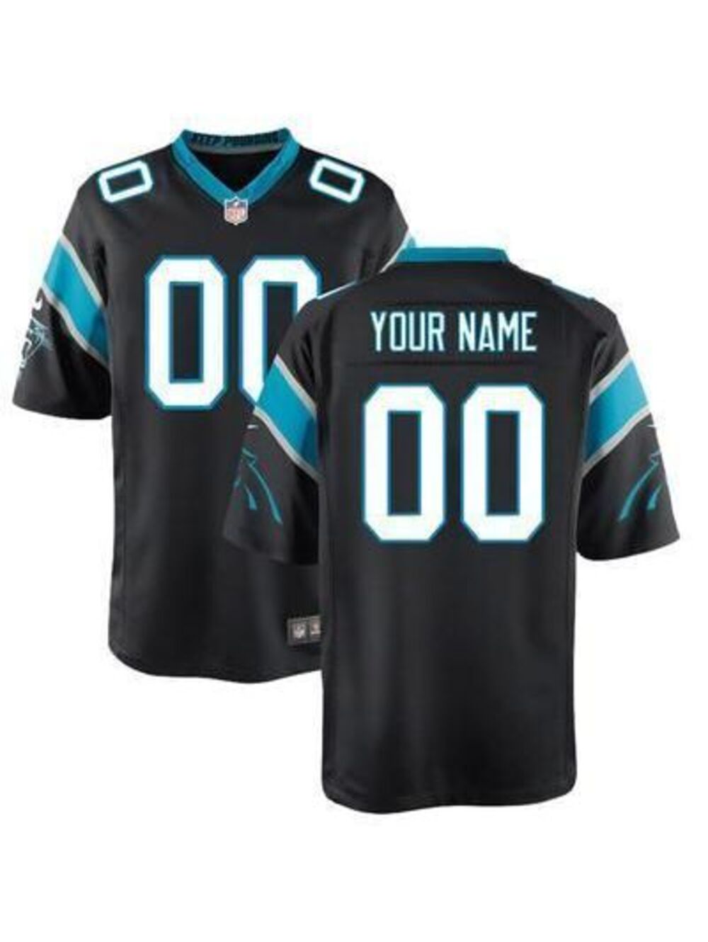 Tiyon Evans Youth Nike Black Carolina Panthers Custom Game Jersey